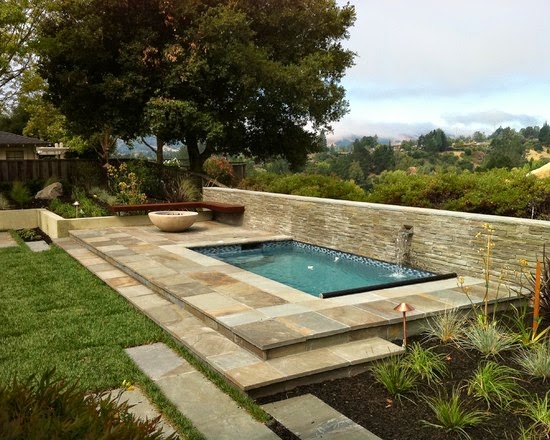 bañera exterior piscina constuccion diseño