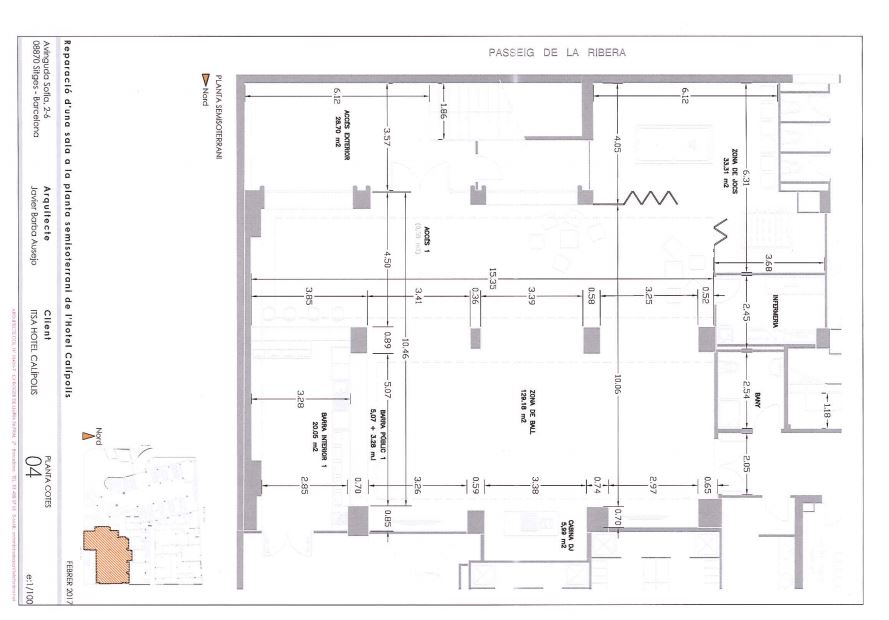 plano de diseño de la discoteca